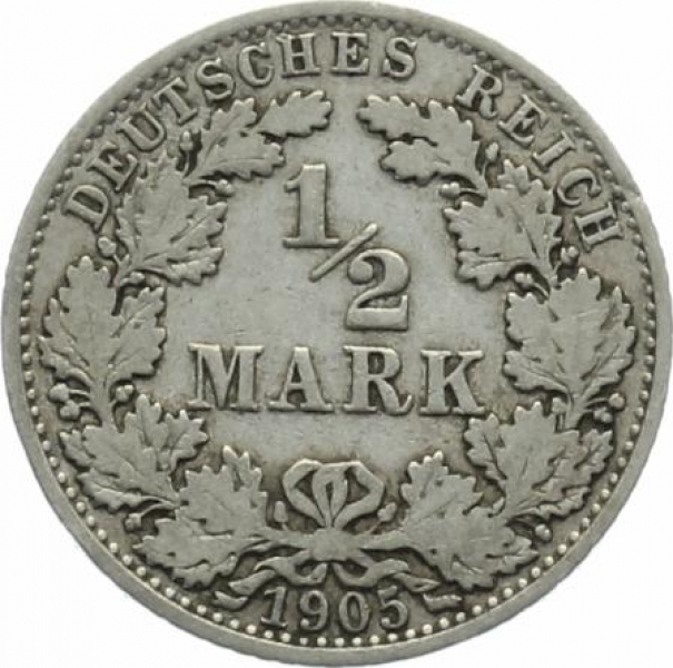 Kaiserreich 1/2 Mark 1905 A